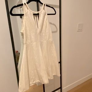Free People fit and flare white dress